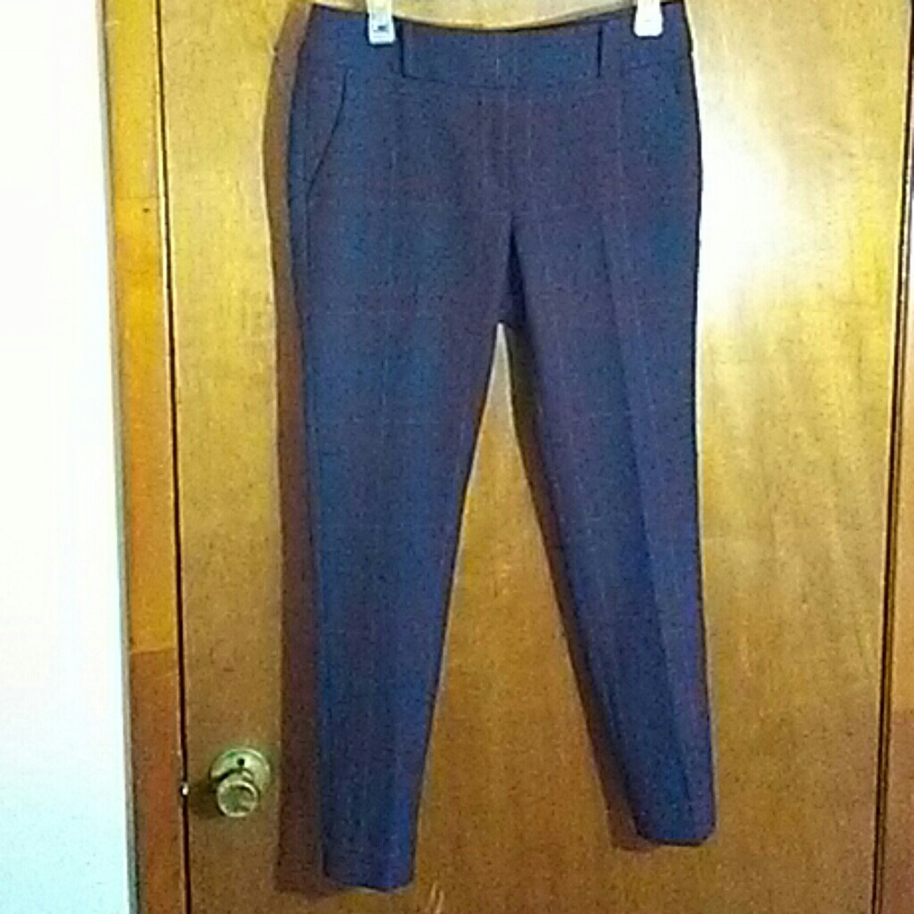 Navy Maroon plaid pants